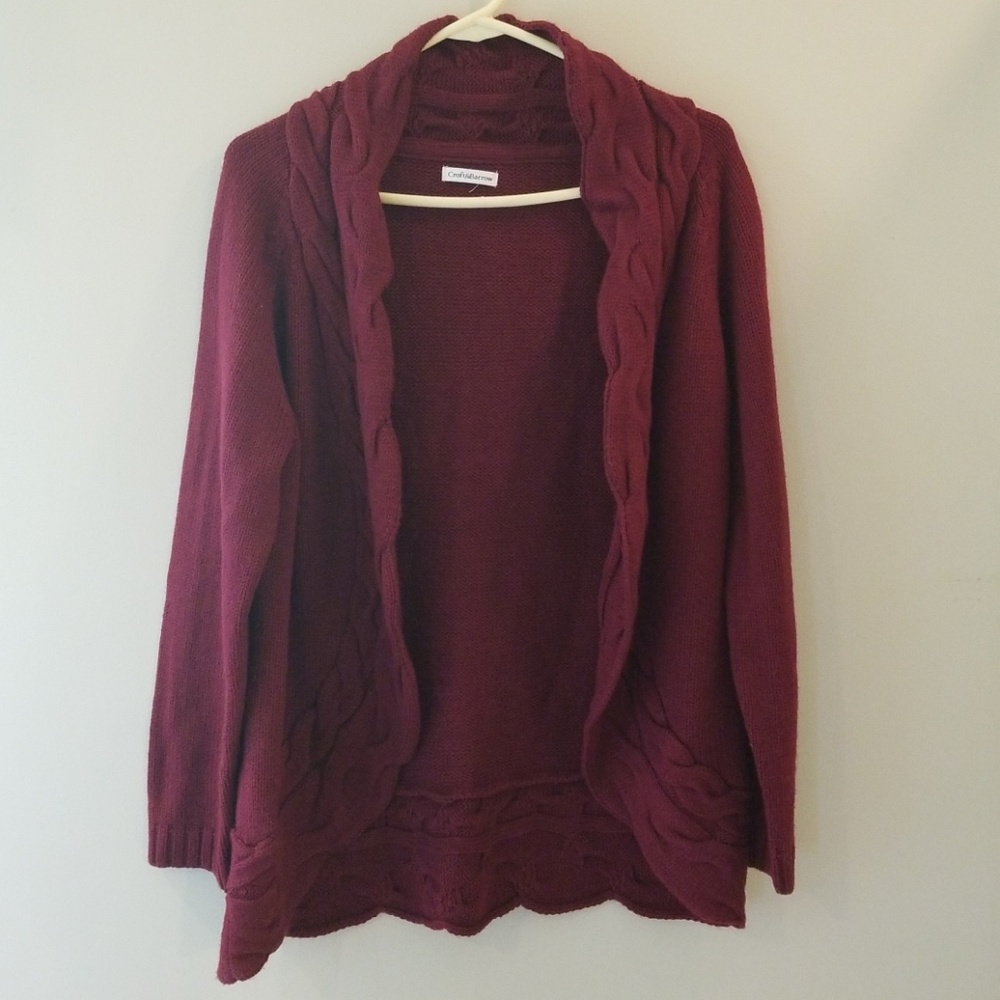 Cable knit cardigan